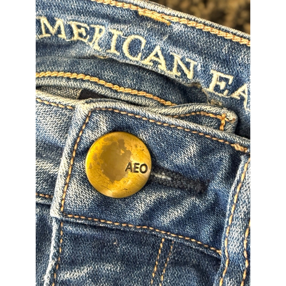 American Eagle Outfitters Womens Sz 0 Stretch Distressed High Rise Jegging Jeans - Picture 7 of 14